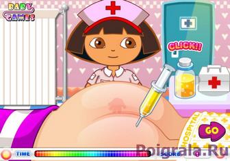 Скриншот игры Даша учится делать уколы Картинка к игре Даша учится делать уколы